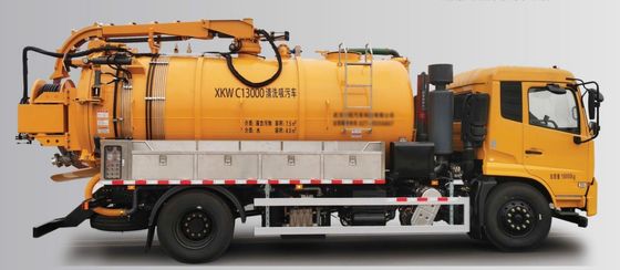 شاحنة شفط تنظيف قوية C13000 لإدارة النفايات الثقيلة