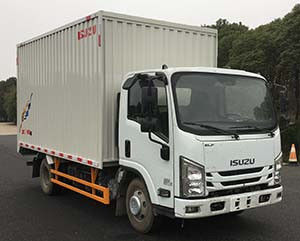 112KW 152HP شاحنة معزولة صندوق شاحنة نقل مع الباب الخلفي رفع 0