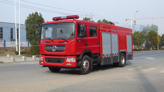 دونغفنغ 8200 لتر خزان المياه شاحنة إطفاء 2WD محرك خلفي ديزل 6 مقاعد 4 × 2 ناقل حركة يدوي 0